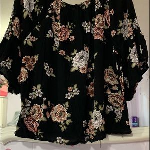 Blouse floral plus size